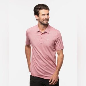 Travis Mathew Zinna Polo - Heathered Red - Large